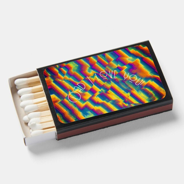 Abstract - Colorful glass deformations Matchboxes (Front Open)