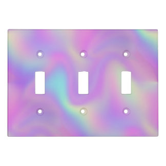 abstract colorful gradient kaleidoscope pastel light switch cover