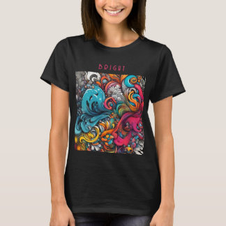 Abstract Colorful Graffiti Pattern Splash Art T-Shirt