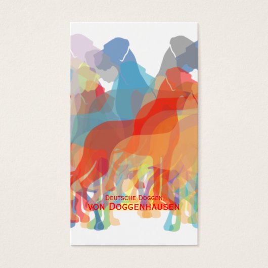abstract Colorful Great Dane Breeder (Front)