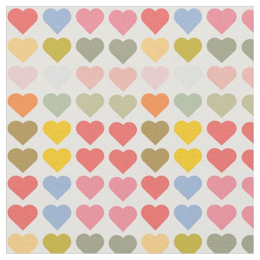 Abstract colorful heart love pattern Fabric