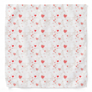 Abstract Colorful Hearts Pattern Bandana