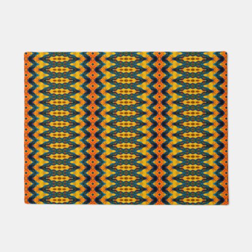  Abstract Colorful Hippie Cool Boho Pattern Tribal Doormat