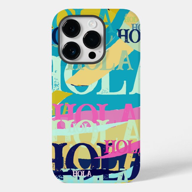 Abstract Colorful Hola Case-Mate iPhone Case (Back)