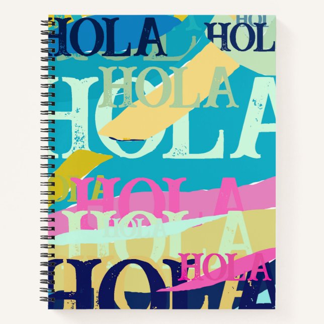 Abstract Colorful Hola Notebook (Front)