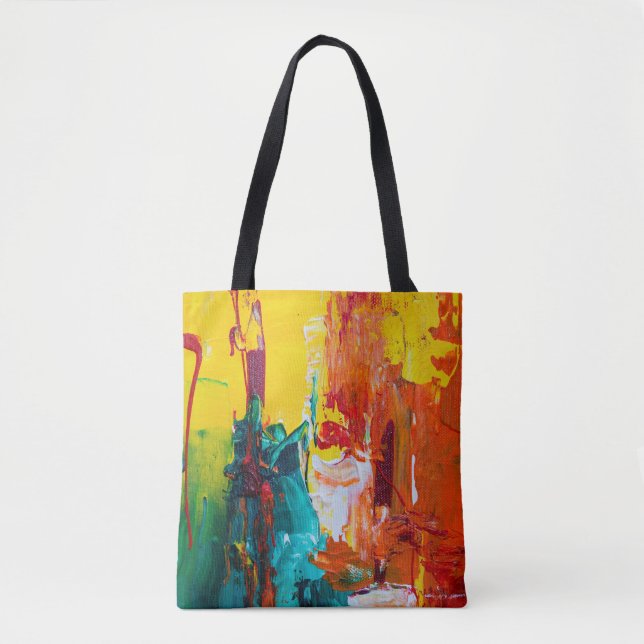 Abstract colorful image on tote bag (Front)