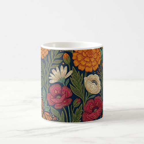Abstract Colorful Indian Butterflies Coffee Mug