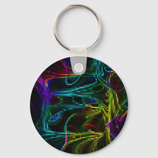abstract colorful keychain (Front)