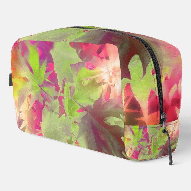 Abstract colorful leaves cosmetic bag (Right Corner)