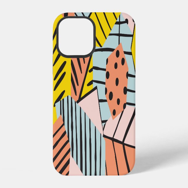 Abstract colorful leaves, nature pattern. iphone case (Back)