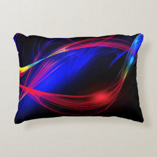 Abstract Colorful Lights Accent Pillow