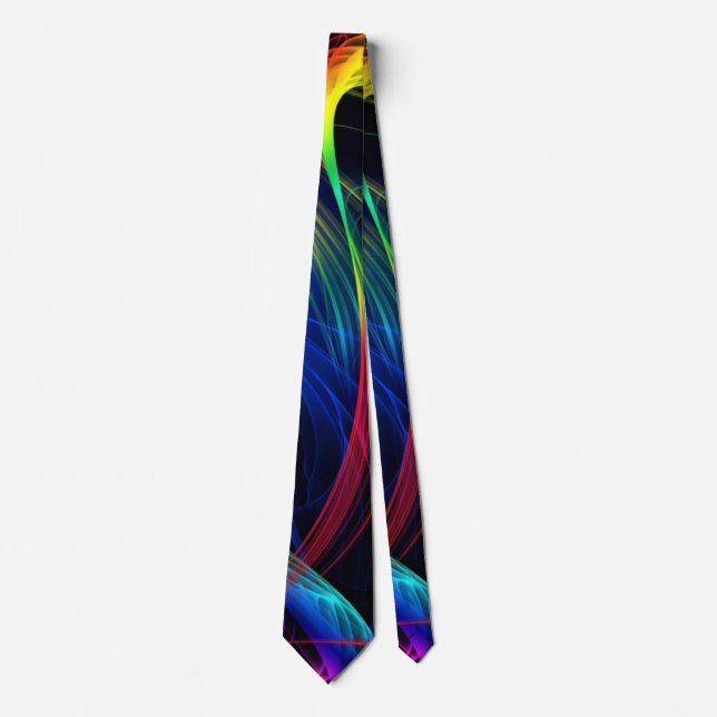 Abstract Colorful Lights Neck Tie (Front)