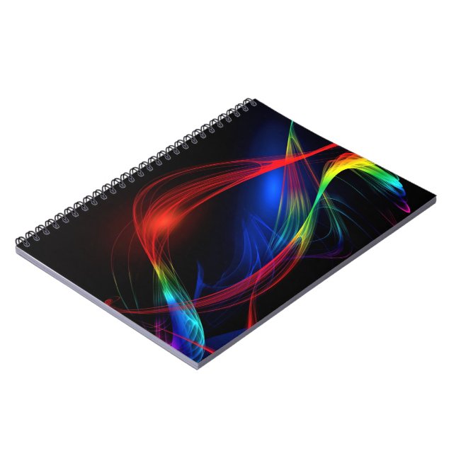 Abstract Colorful Lights Notebook (Left Side)