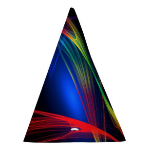 Abstract Colorful Lights Party Hat