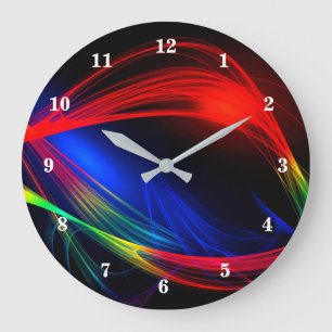 Abstract Colorful Lights Wall Clock - Beautiful