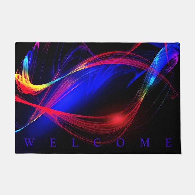 Abstract Colorful Lights - Welcome Doormat (Front)