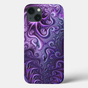 Abstract Colorful Lilac & Violet Spiral Pattern iPhone 13 Case