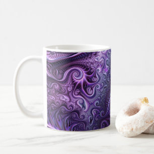 Abstract Colorful Lilac & Violet Spiral Pattern  Coffee Mug