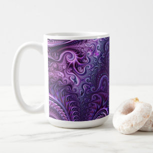 Abstract Colorful Lilac & Violet Spiral Pattern Coffee Mug