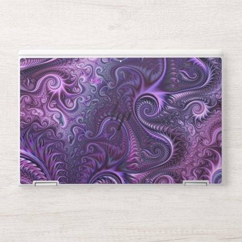 Abstract Colorful Lilac  Violet Spiral Pattern HP Laptop Skin