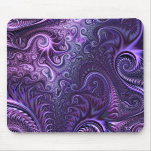 Abstract Colorful Lilac & Violet Spiral Pattern Mouse Pad