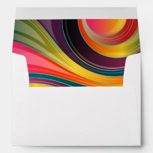 Abstract Colorful Lined Envelope