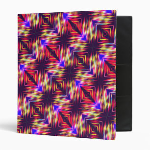 Abstract colorful lines 3 ring binder