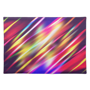 Abstract colorful lines cloth placemat