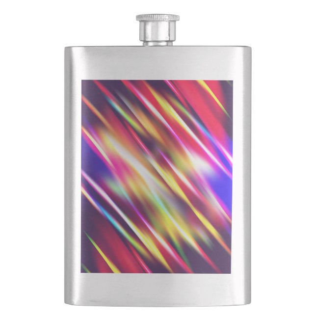 Abstract colorful lines flask (Front)