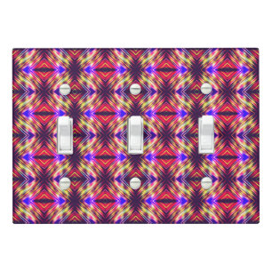 Abstract colorful lines light switch cover