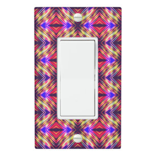 Abstract colorful lines light switch cover