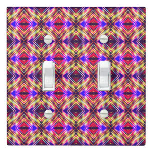 Abstract colorful lines light switch cover