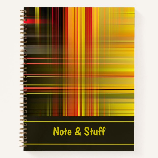 Abstract colorful lines Notebook (Front)