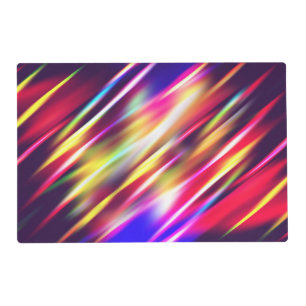 Abstract colorful lines placemat