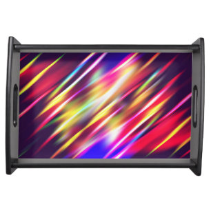Abstract colorful lines serving tray
