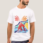 Abstract Colorful Lines Throw Pillow | Modern Geom T-Shirt