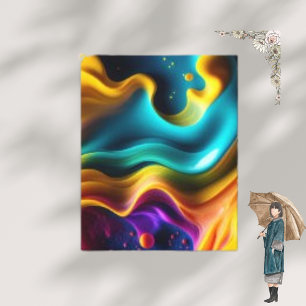 Abstract Colorful Liquid Background Canvas Print