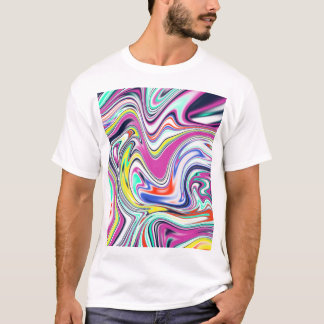 Abstract colorful liquid painting shirt
