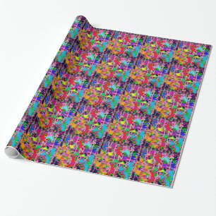 Abstract Colorful made of Alphabet soup kids love Wrapping Paper