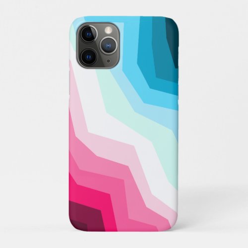 Abstract colorful magenta ice blue cyan minimalist iPhone 11 pro case