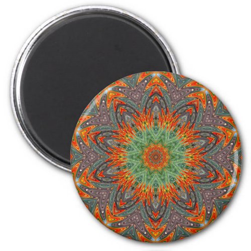 abstract   colorful  mandala magnet