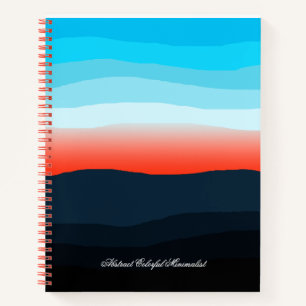 Abstract Colorful Minimalist Spiral Notebook