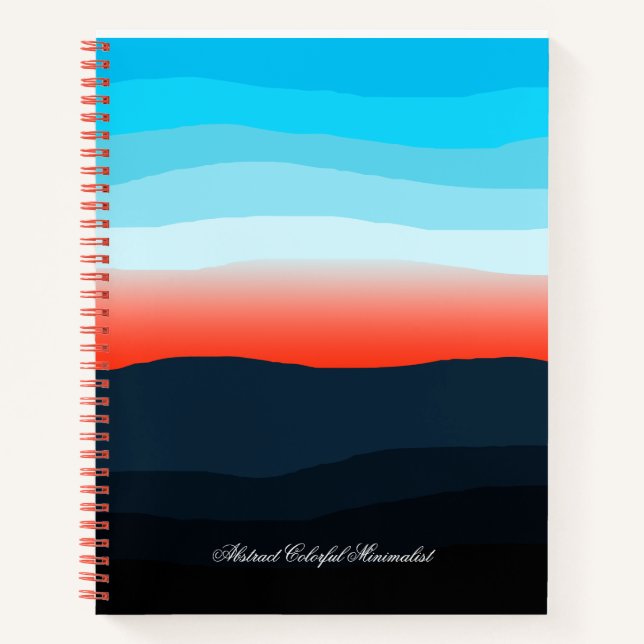 Abstract Colorful Minimalist Spiral Notebook (Front)
