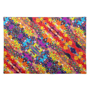 Abstract Colorful Modern Artistic Bright Cloth Placemat