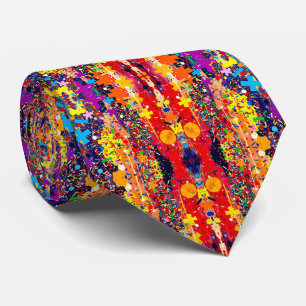 Abstract Colorful Modern Artistic Bright Neck Tie