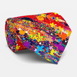 Abstract Colorful Modern Artistic Bright Neck Tie