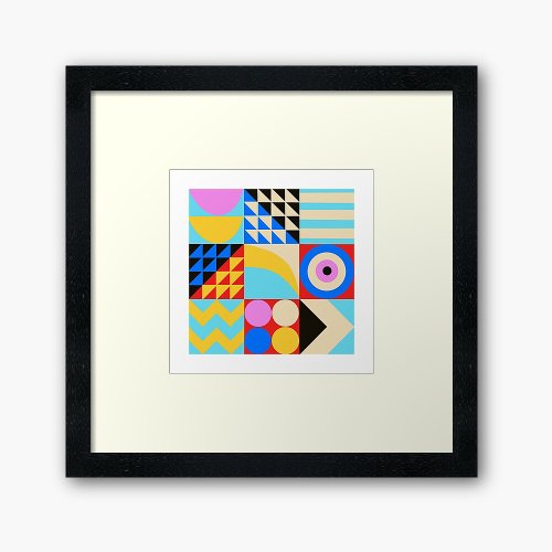 Abstract Colorful Modern Geometric  Poster