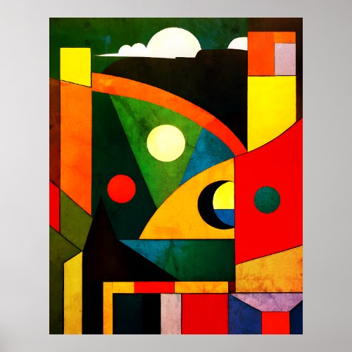 Abstract Colorful Modern Geometric Poster