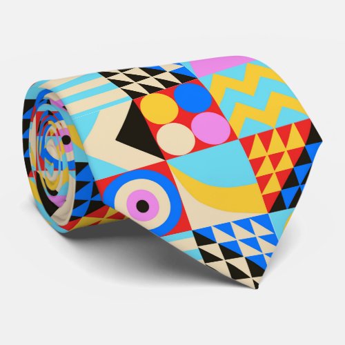 Abstract Colorful Modern Geometric Shapes  Neck Tie