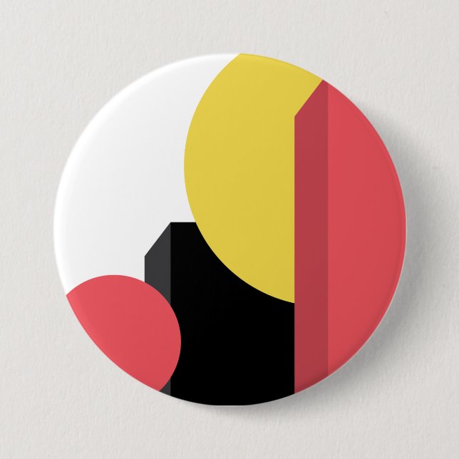Abstract, colorful, modern, simple, vibrant design button (Front)